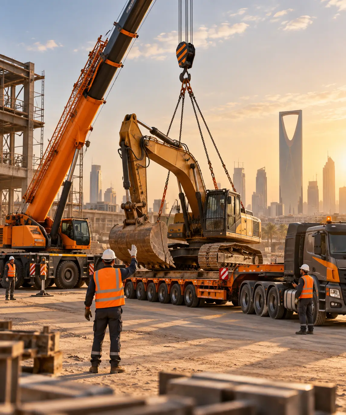 Heavy Equipment Rental and Transportation in Saudi Arabia